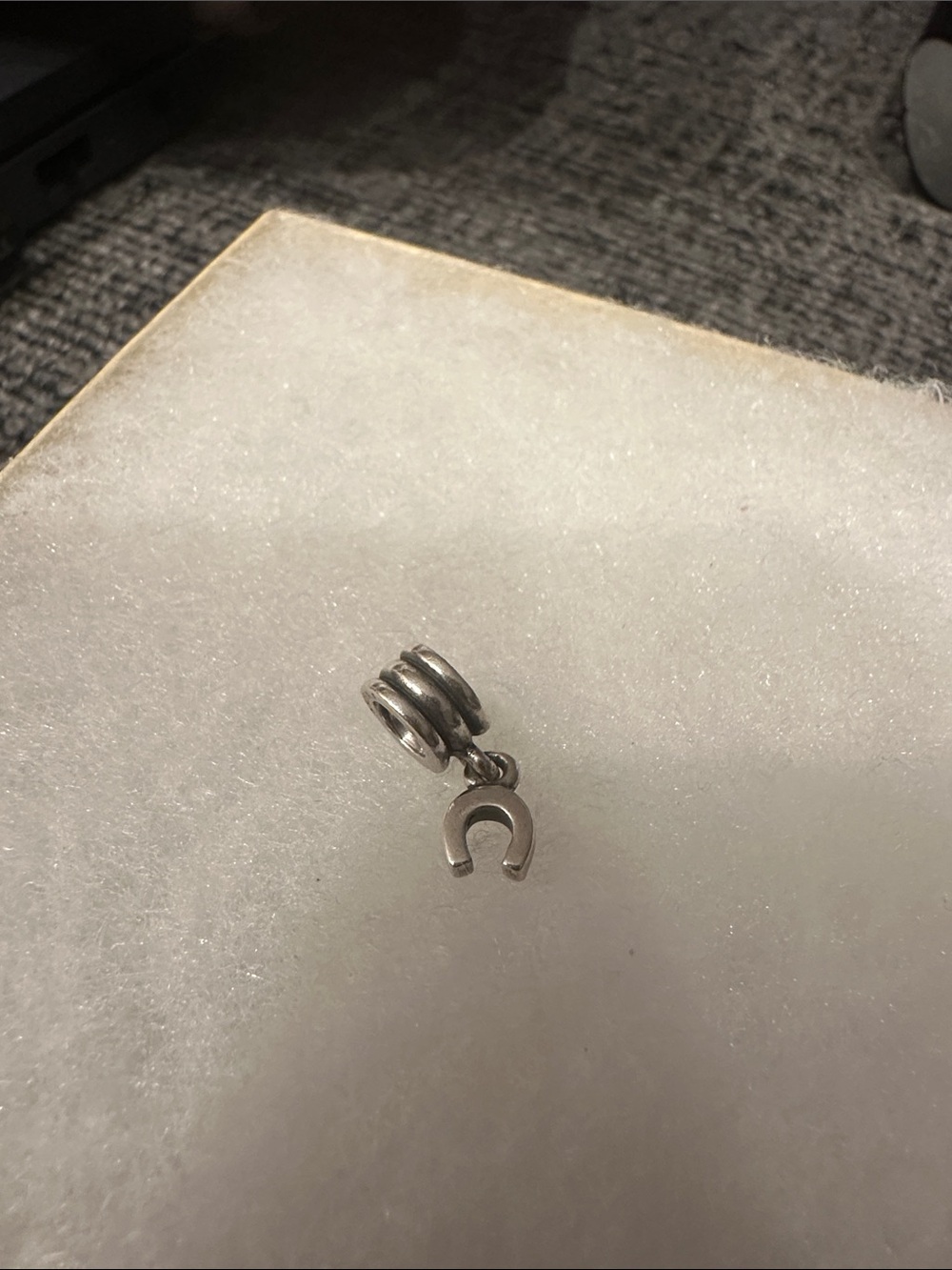 Pandora Silver Horseshoe Dangle Charm - Picture 3 of 3
